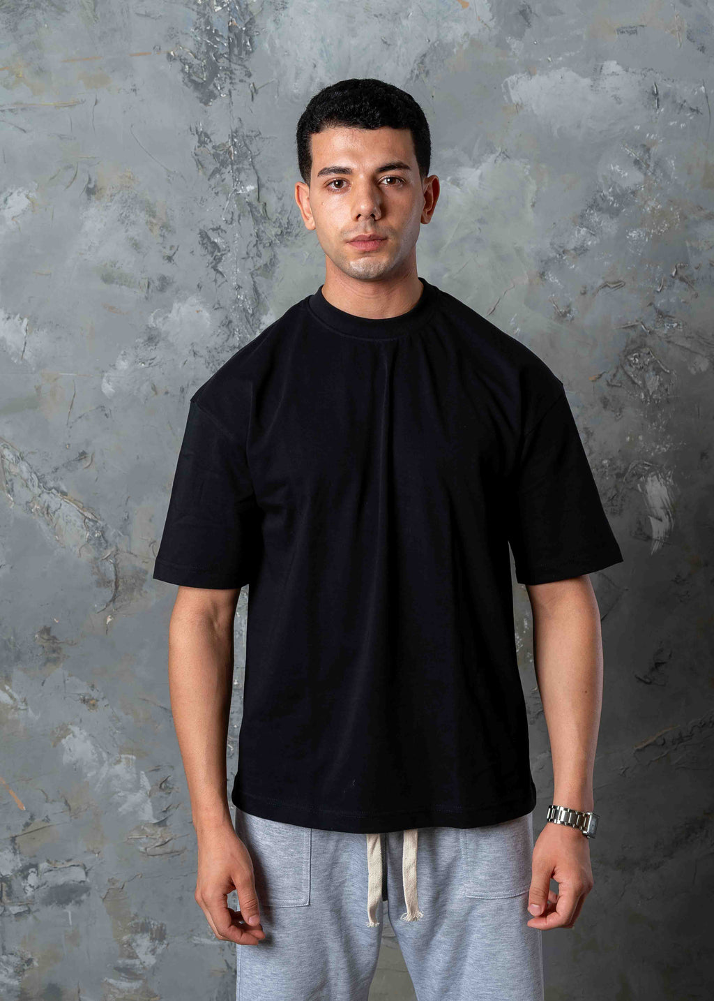 Relaxed Fit Drop Shoulder T-Shirt - black