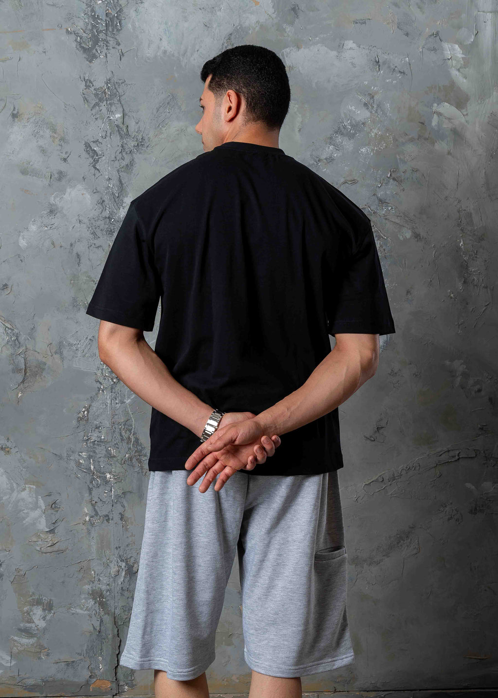 Relaxed Fit Drop Shoulder T-Shirt - black