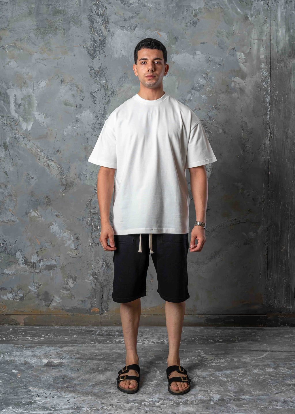 Relaxed Fit Drop Shoulder T-Shirt - white