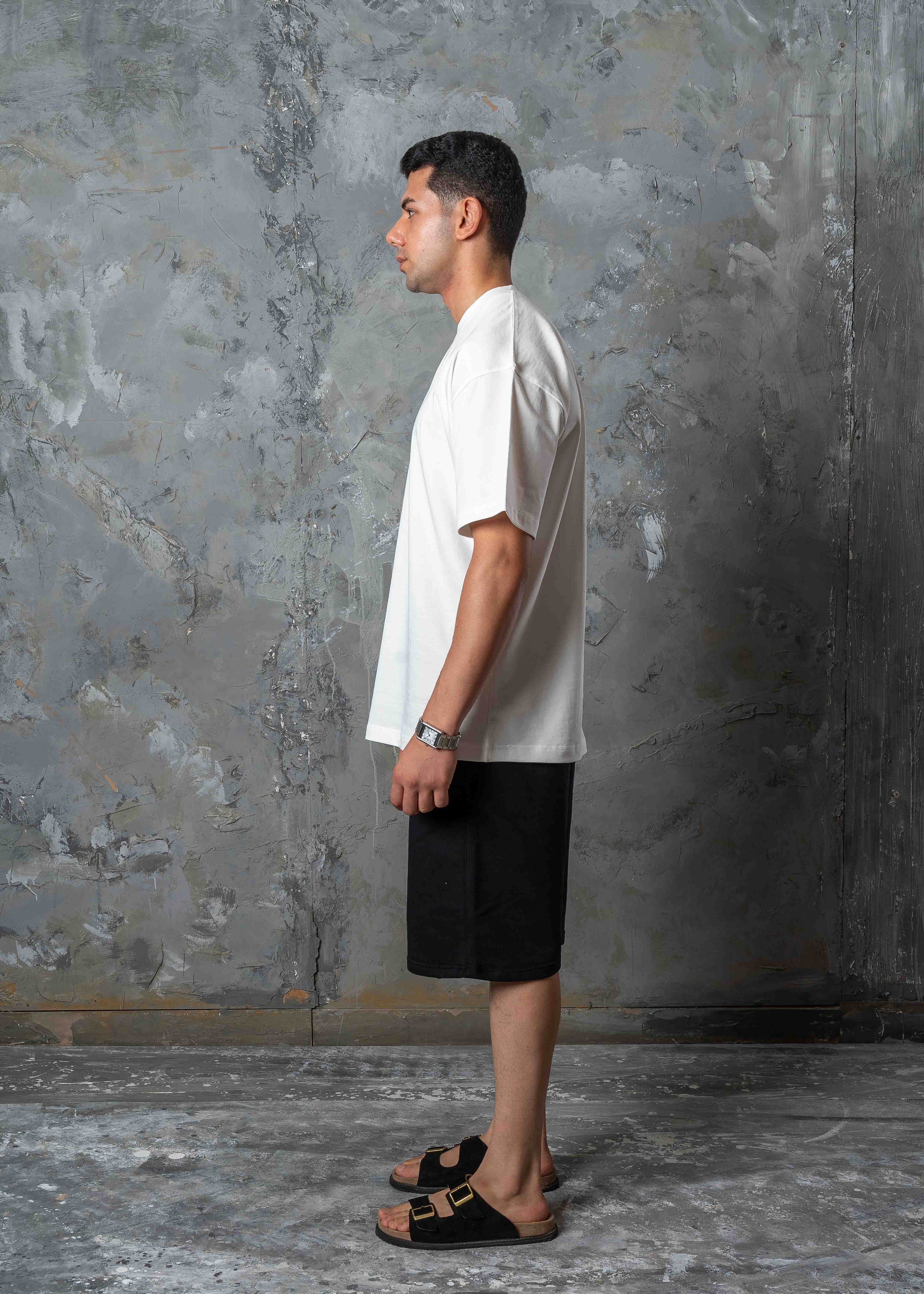 Relaxed Fit Drop Shoulder T-Shirt - white