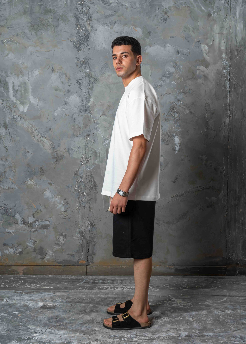 Relaxed Fit Drop Shoulder T-Shirt - white