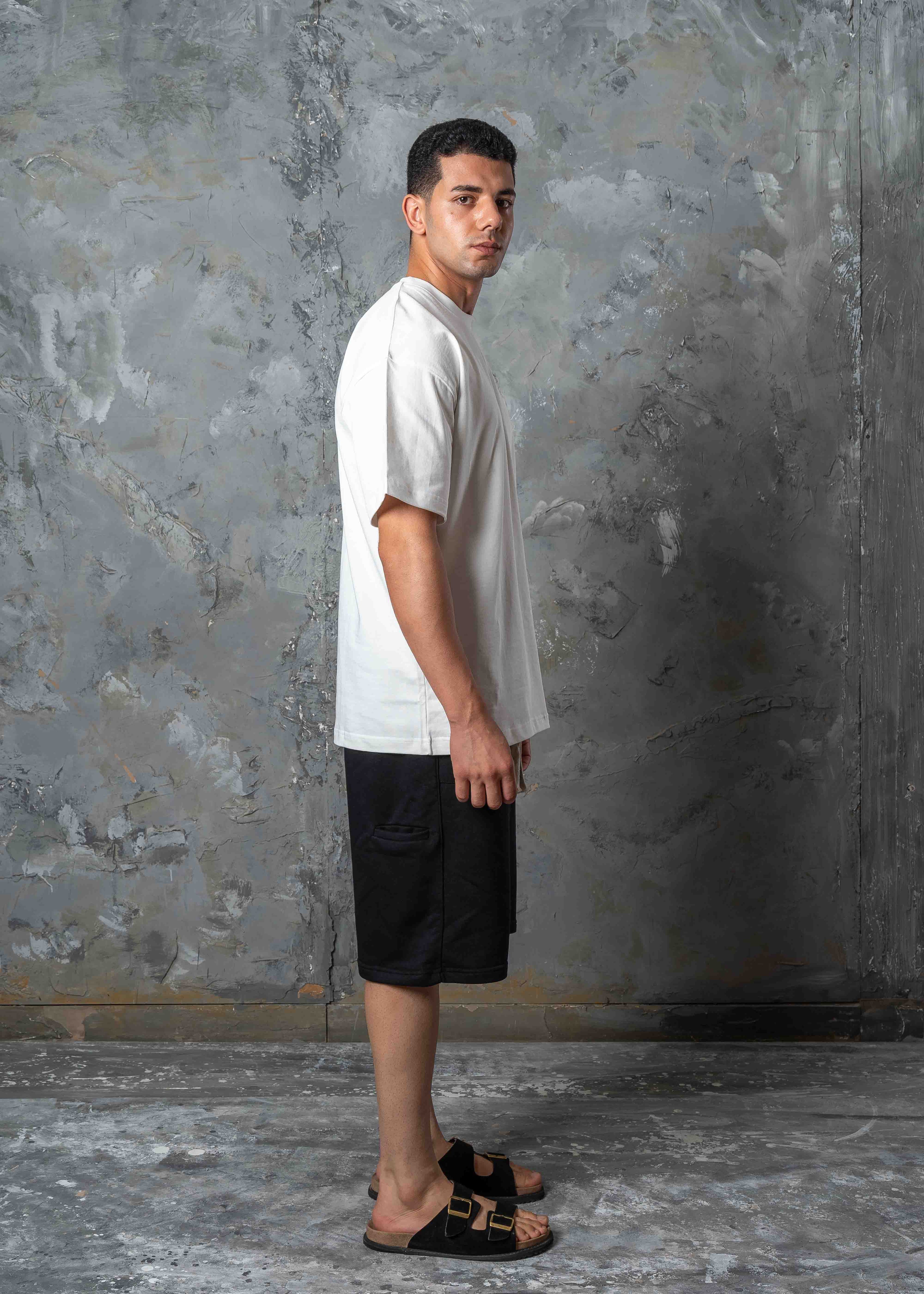 Relaxed Fit Drop Shoulder T-Shirt - white