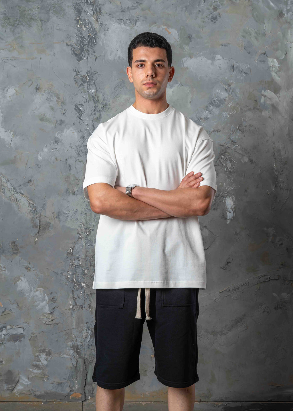 Relaxed Fit Drop Shoulder T-Shirt - white