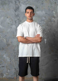 Relaxed Fit Drop Shoulder T-Shirt - white