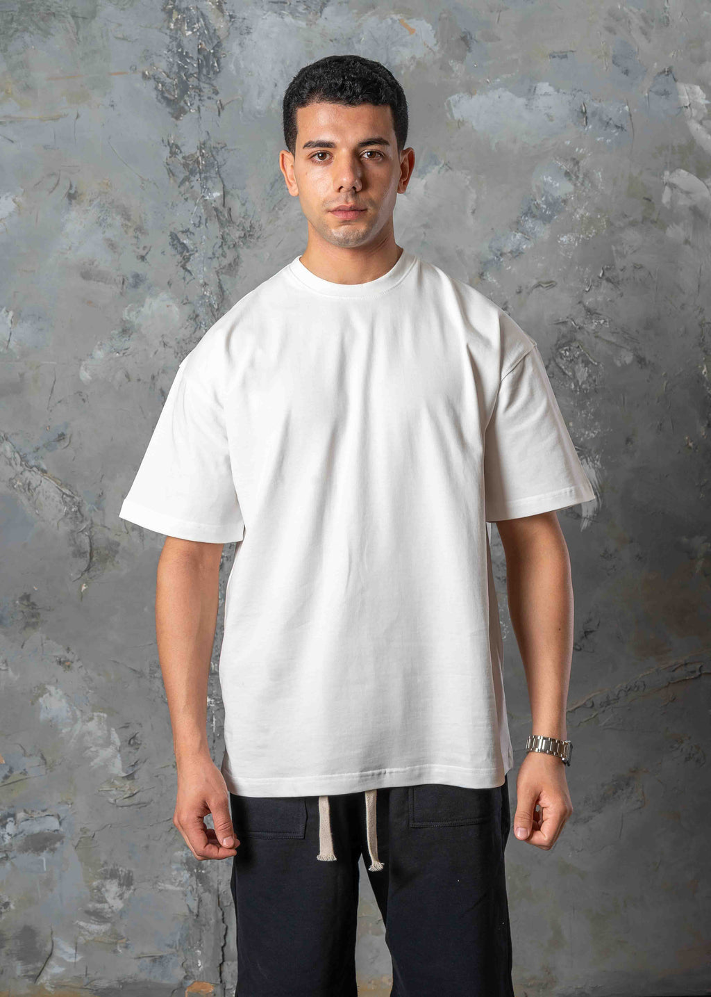 Relaxed Fit Drop Shoulder T-Shirt - white