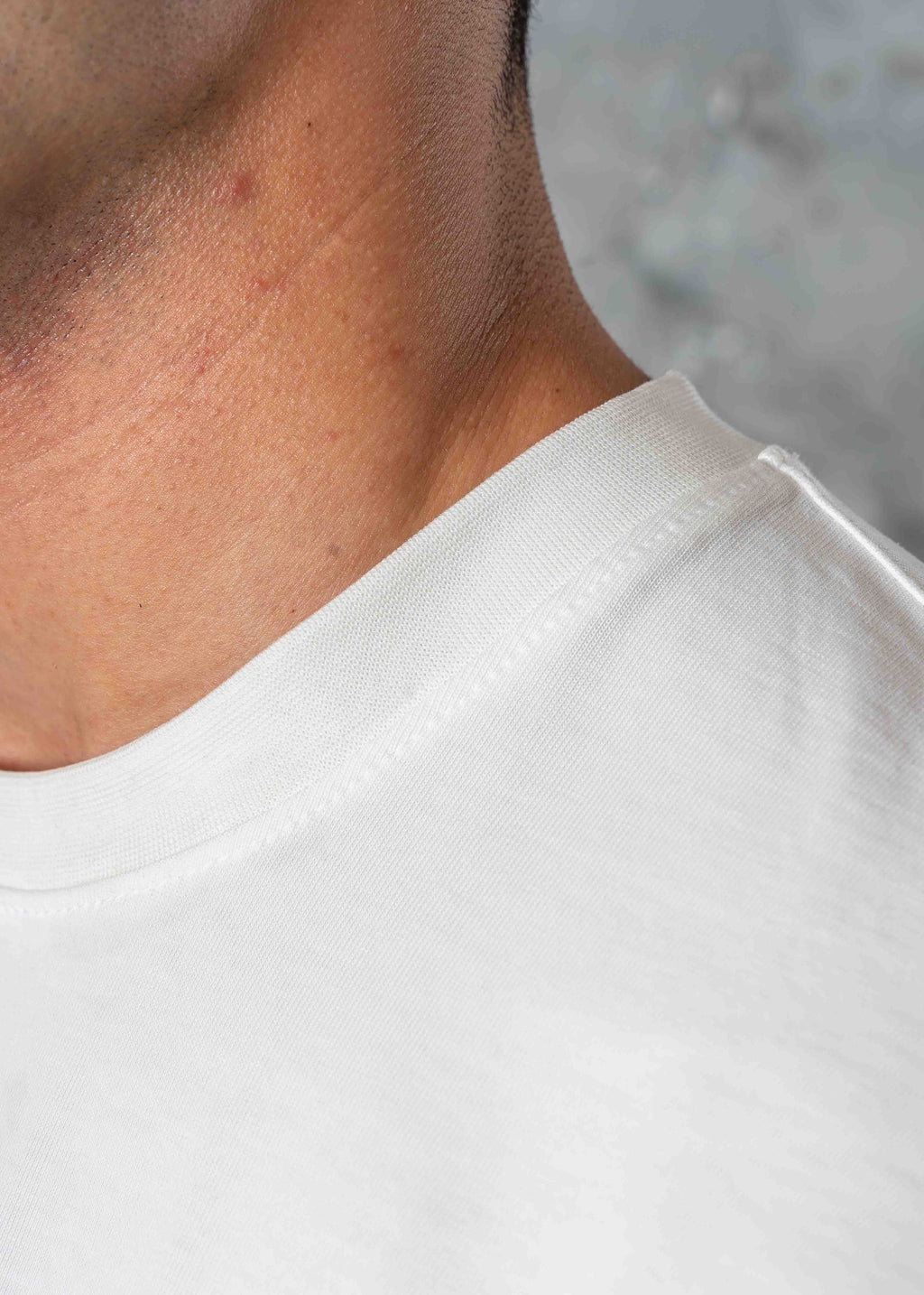 Relaxed Fit Drop Shoulder T-Shirt - white