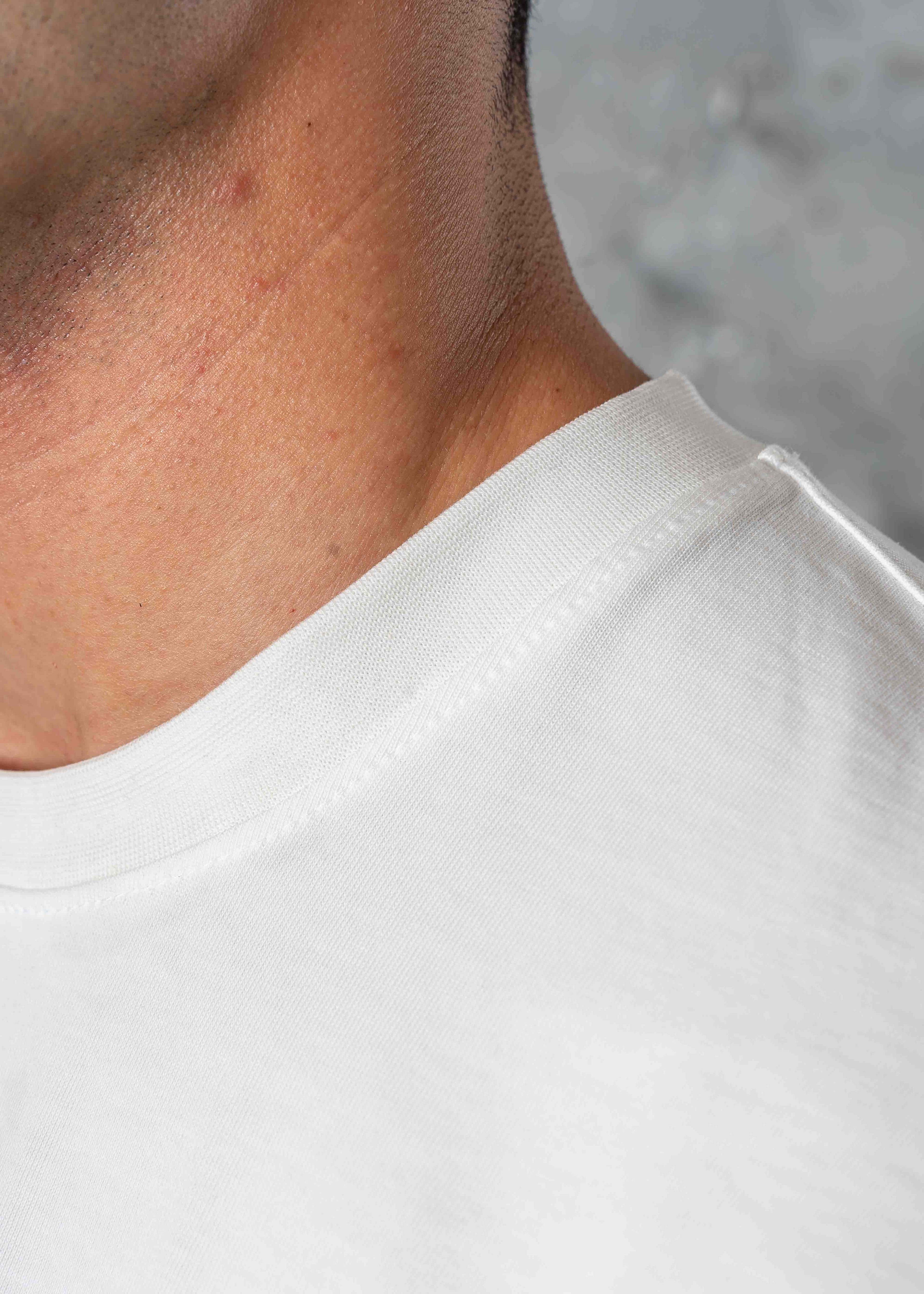 Relaxed Fit Drop Shoulder T-Shirt - white
