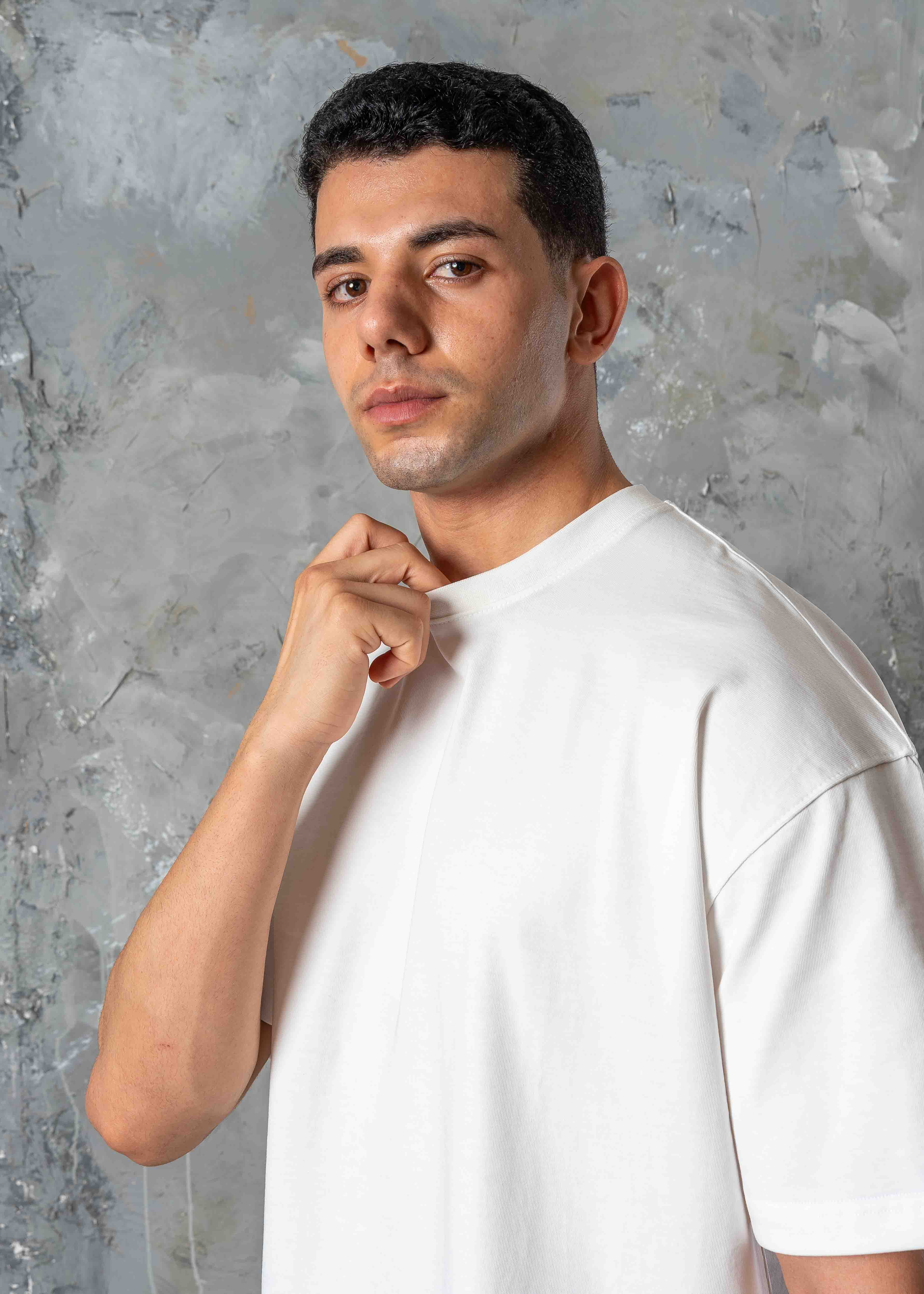 Relaxed Fit Drop Shoulder T-Shirt - white