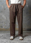 Relaxed Straight Sweatpants - brown