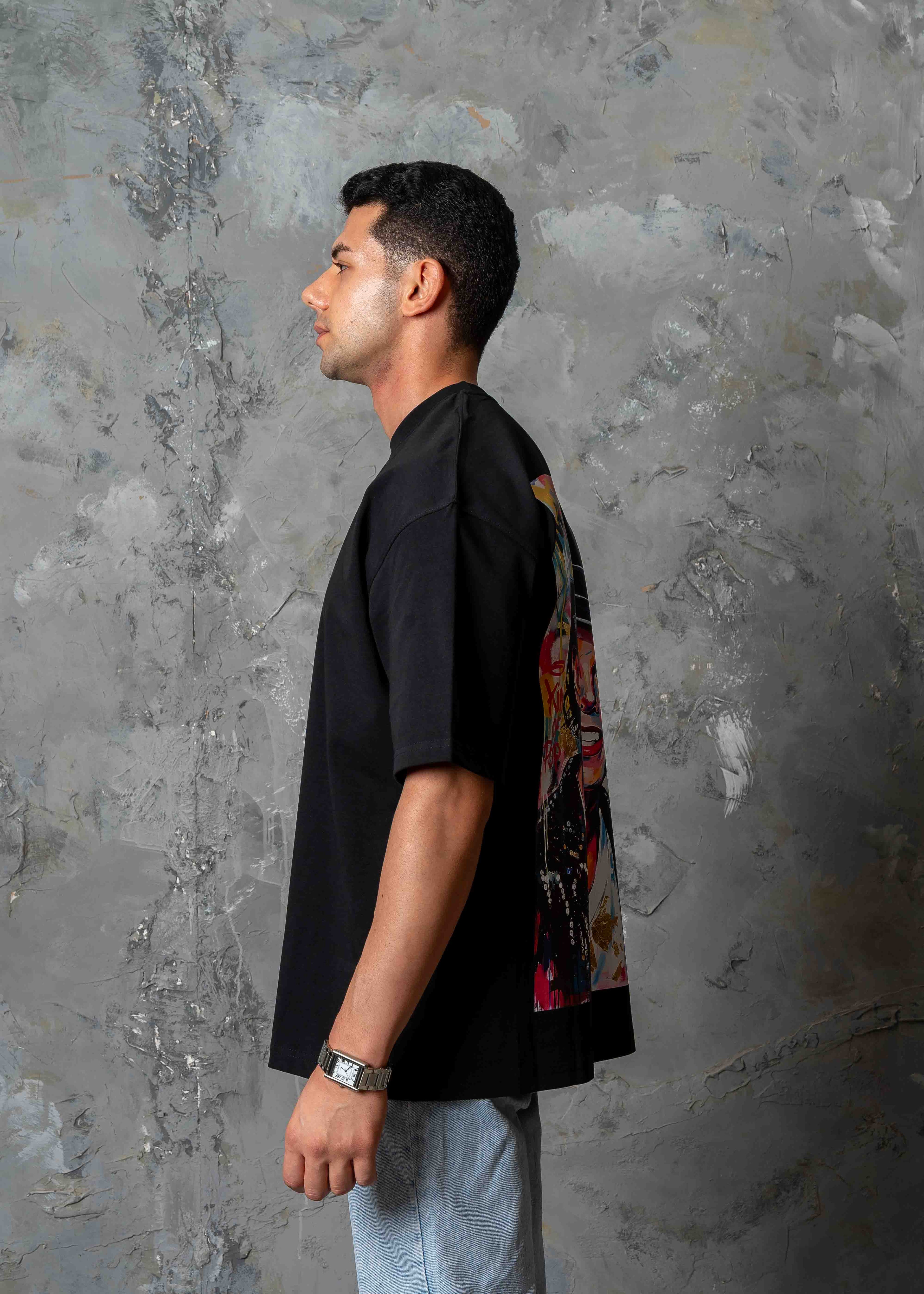 Michael Jackson Graphic Oversized T-Shirt - black