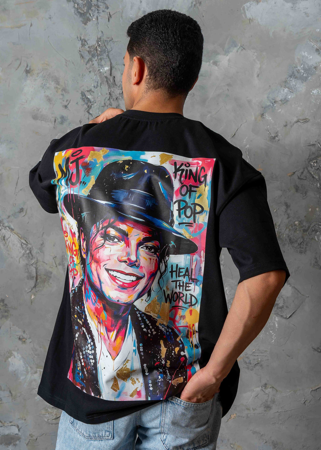 Michael Jackson Graphic Oversized T-Shirt - black