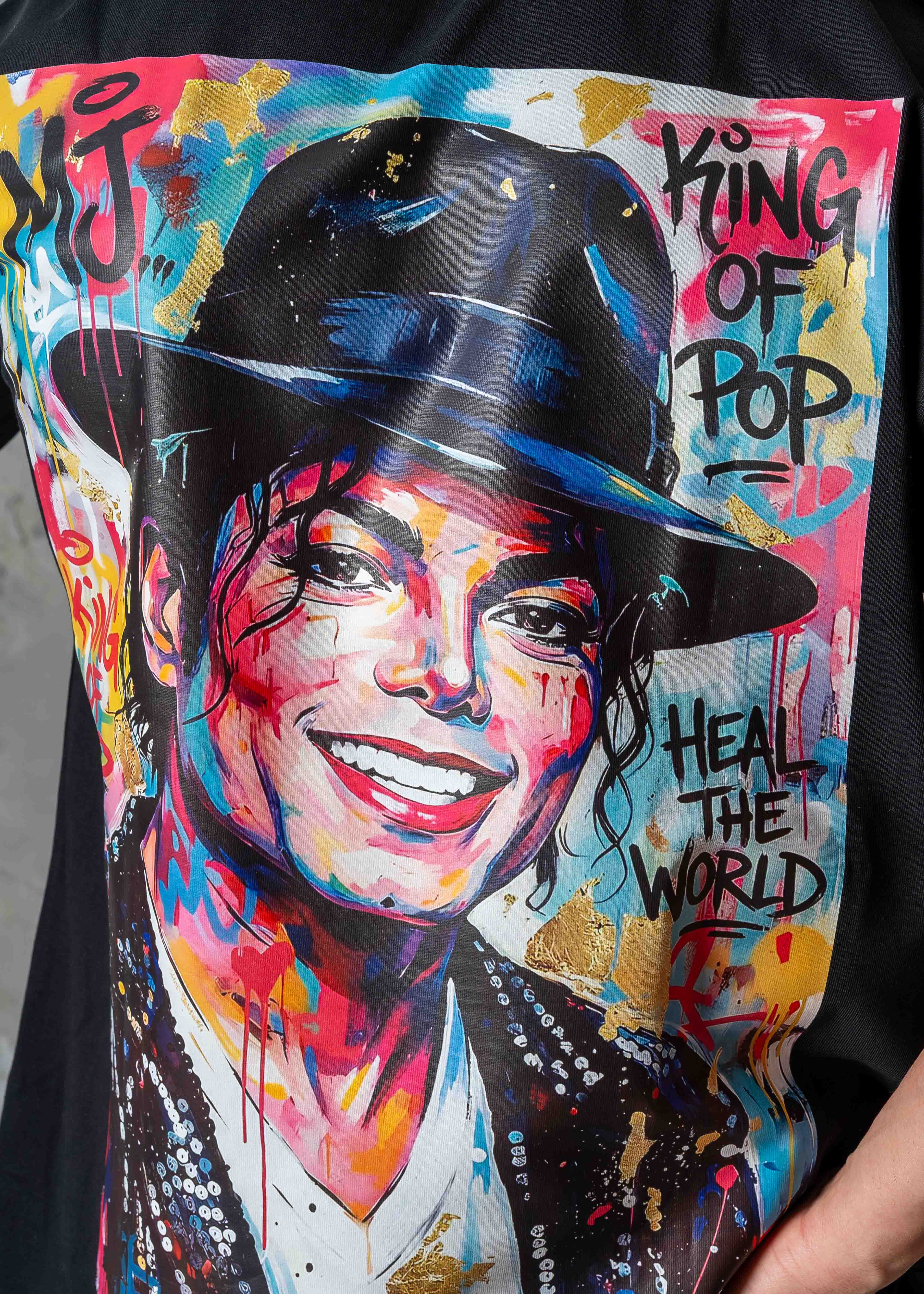 Michael Jackson Graphic Oversized T-Shirt - black