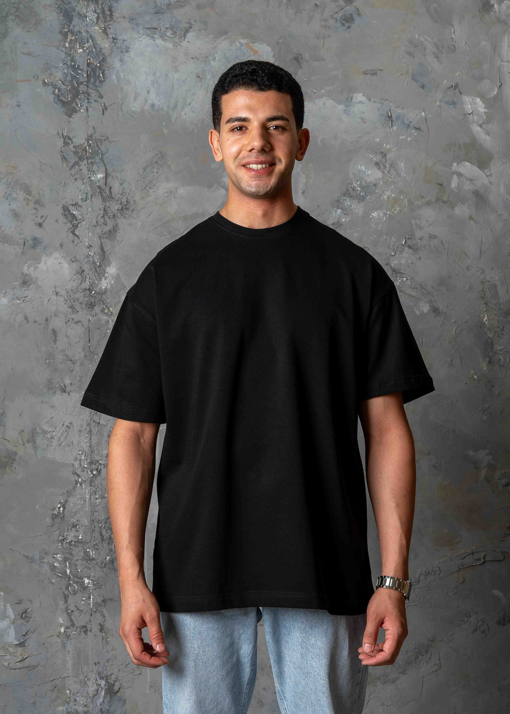 Golden Falcon Drop Shoulder T-Shirt - black