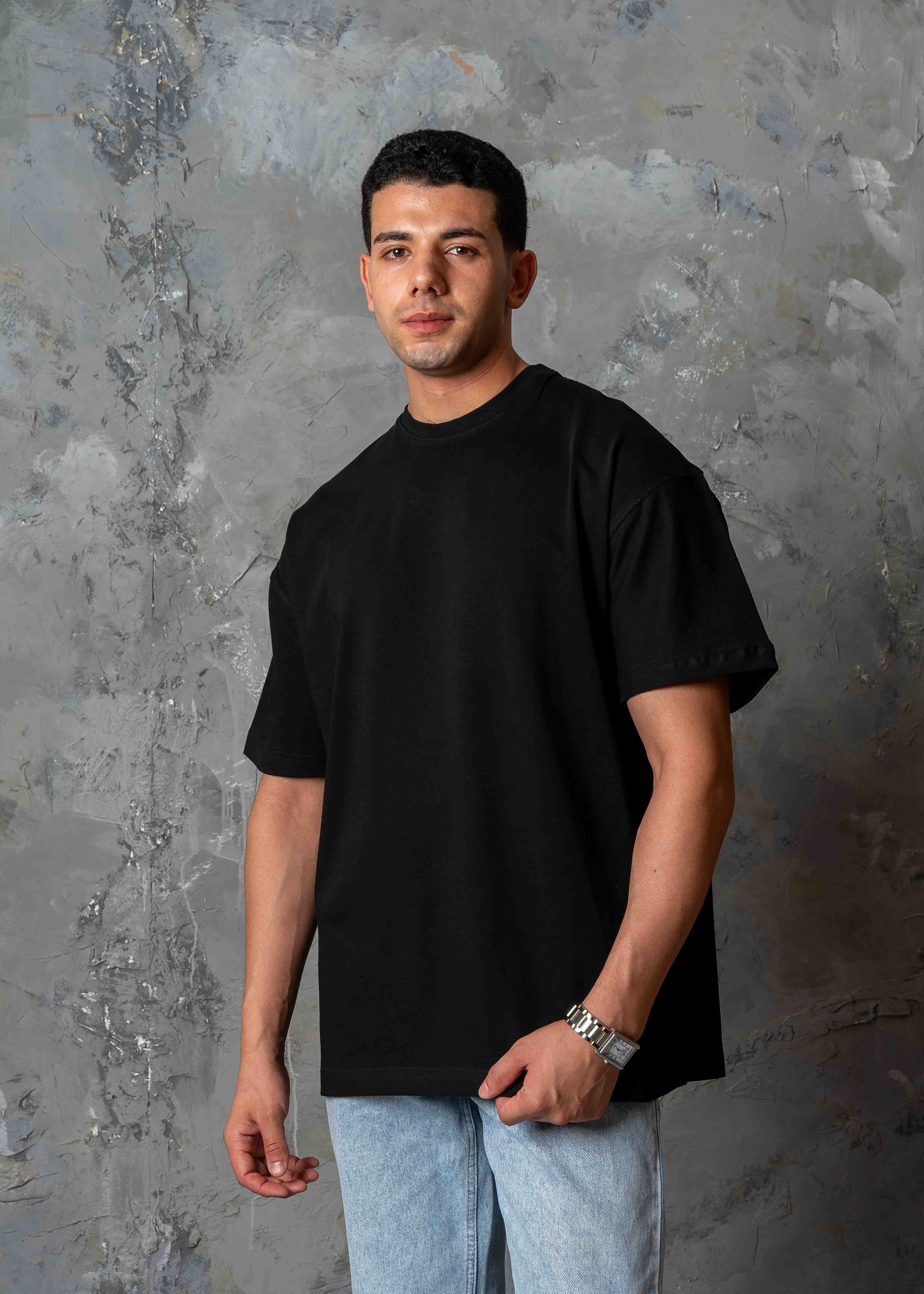 Golden Falcon Drop Shoulder T-Shirt - black